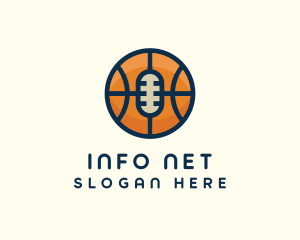 Basketball Sport Podcast Radio logo design