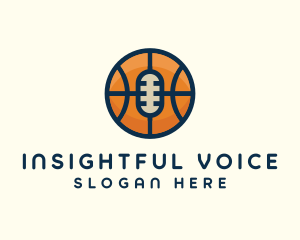 Basketball Sport Podcast Radio logo design