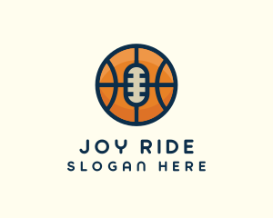 Basketball Sport Podcast Radio logo design