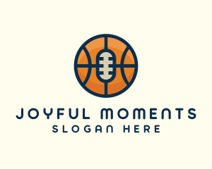 Basketball Sport Podcast Radio logo design