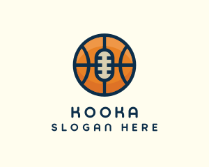 Basketball Sport Podcast Radio logo design