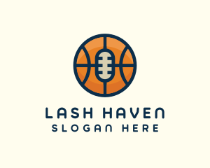 Basketball Sport Podcast Radio logo design