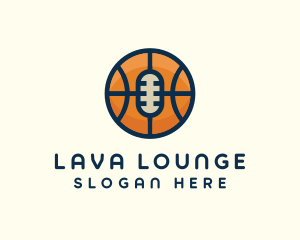 Basketball Sport Podcast Radio logo design