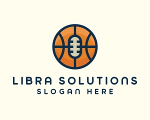 Basketball Sport Podcast Radio logo design