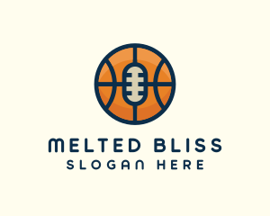 Basketball Sport Podcast Radio logo design