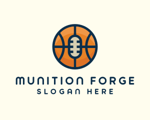 Basketball Sport Podcast Radio logo design