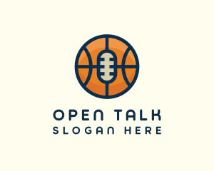 Basketball Sport Podcast Radio logo design