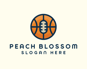 Basketball Sport Podcast Radio logo design