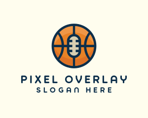 Basketball Sport Podcast Radio logo design