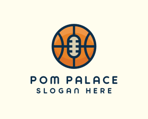 Basketball Sport Podcast Radio logo design