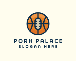 Basketball Sport Podcast Radio logo design