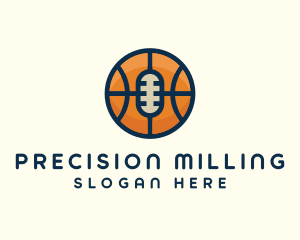 Basketball Sport Podcast Radio logo design