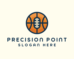 Basketball Sport Podcast Radio logo design