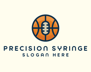 Basketball Sport Podcast Radio logo design