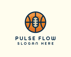 Basketball Sport Podcast Radio logo design