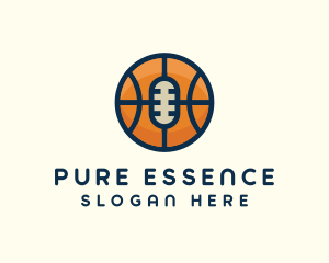 Basketball Sport Podcast Radio logo design