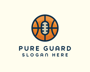 Basketball Sport Podcast Radio logo design