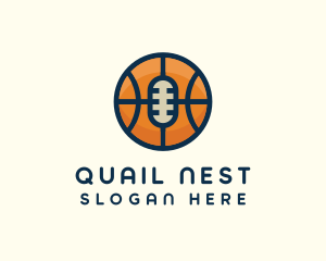 Basketball Sport Podcast Radio logo design