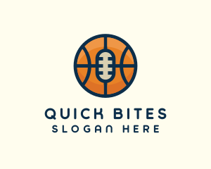 Basketball Sport Podcast Radio logo design