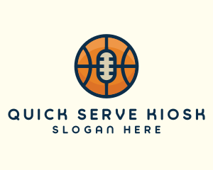 Basketball Sport Podcast Radio logo design