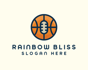 Basketball Sport Podcast Radio logo design