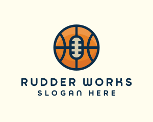 Basketball Sport Podcast Radio logo design