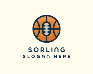 Basketball Sport Podcast Radio logo design