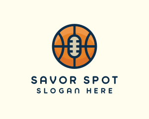 Basketball Sport Podcast Radio logo design