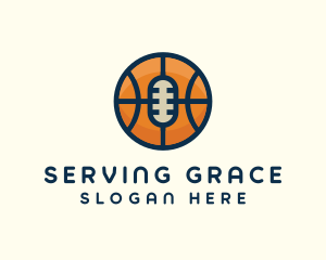 Basketball Sport Podcast Radio logo design