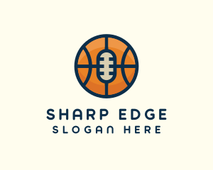 Basketball Sport Podcast Radio logo design