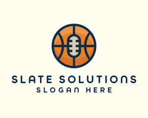 Basketball Sport Podcast Radio logo design