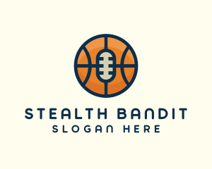 Basketball Sport Podcast Radio logo design