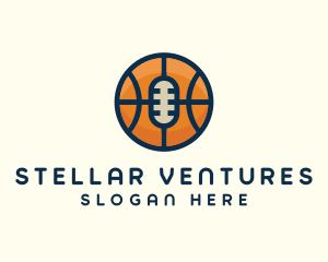 Basketball Sport Podcast Radio logo design