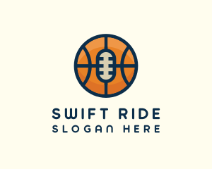 Basketball Sport Podcast Radio logo design