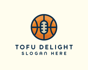 Basketball Sport Podcast Radio logo design