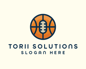 Basketball Sport Podcast Radio logo design