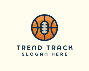 Basketball Sport Podcast Radio logo design