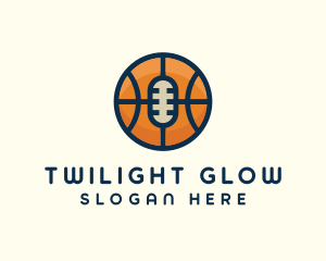 Basketball Sport Podcast Radio logo design