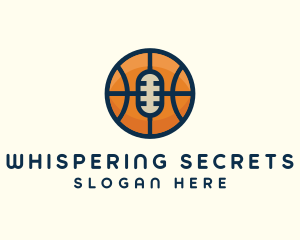 Basketball Sport Podcast Radio logo design