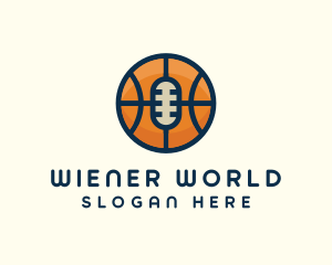 Basketball Sport Podcast Radio logo design