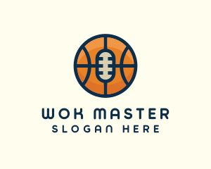 Basketball Sport Podcast Radio logo design