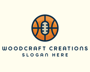 Basketball Sport Podcast Radio logo design