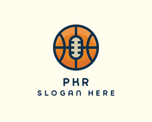 Basketball Sport Podcast Radio logo design