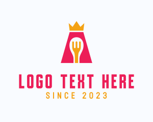Meal - Kitchen King Letter A logo design