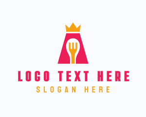 Food - Kitchen King Letter A logo design
