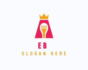 Eat - Kitchen King Letter A logo design