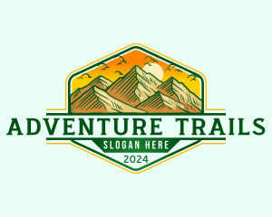 Mountain Hiking Adventure logo design