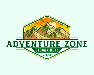 Mountain Hiking Adventure logo design