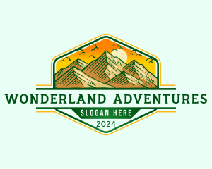 Mountain Hiking Adventure logo design