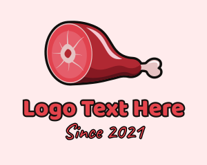 Pig - Thigh Meat Cut logo design